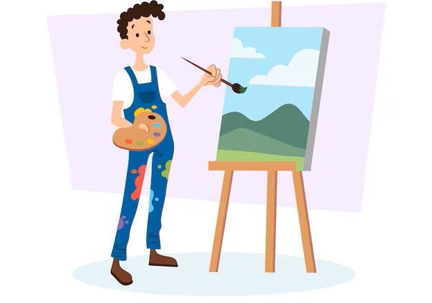 male-artist-doing-his-work_freepik